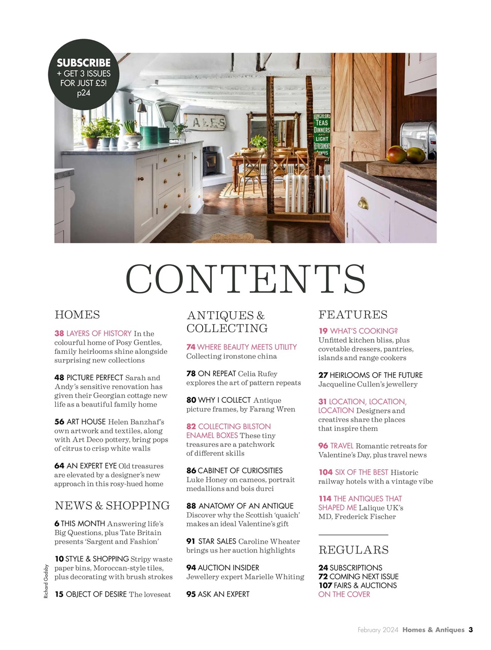 Homes & Antiques Magazine Preview Pages