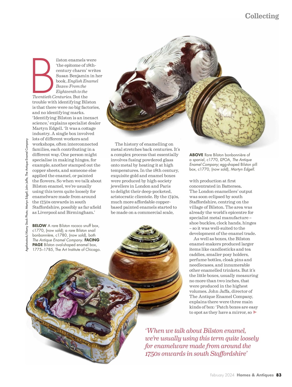 Homes & Antiques Magazine Preview Pages