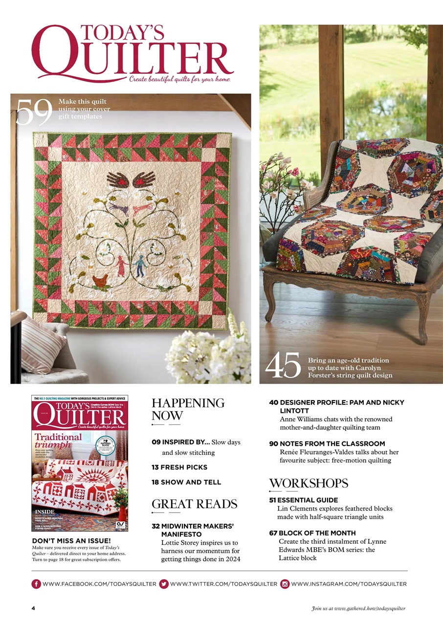 Today’s Quilter Preview Pages
