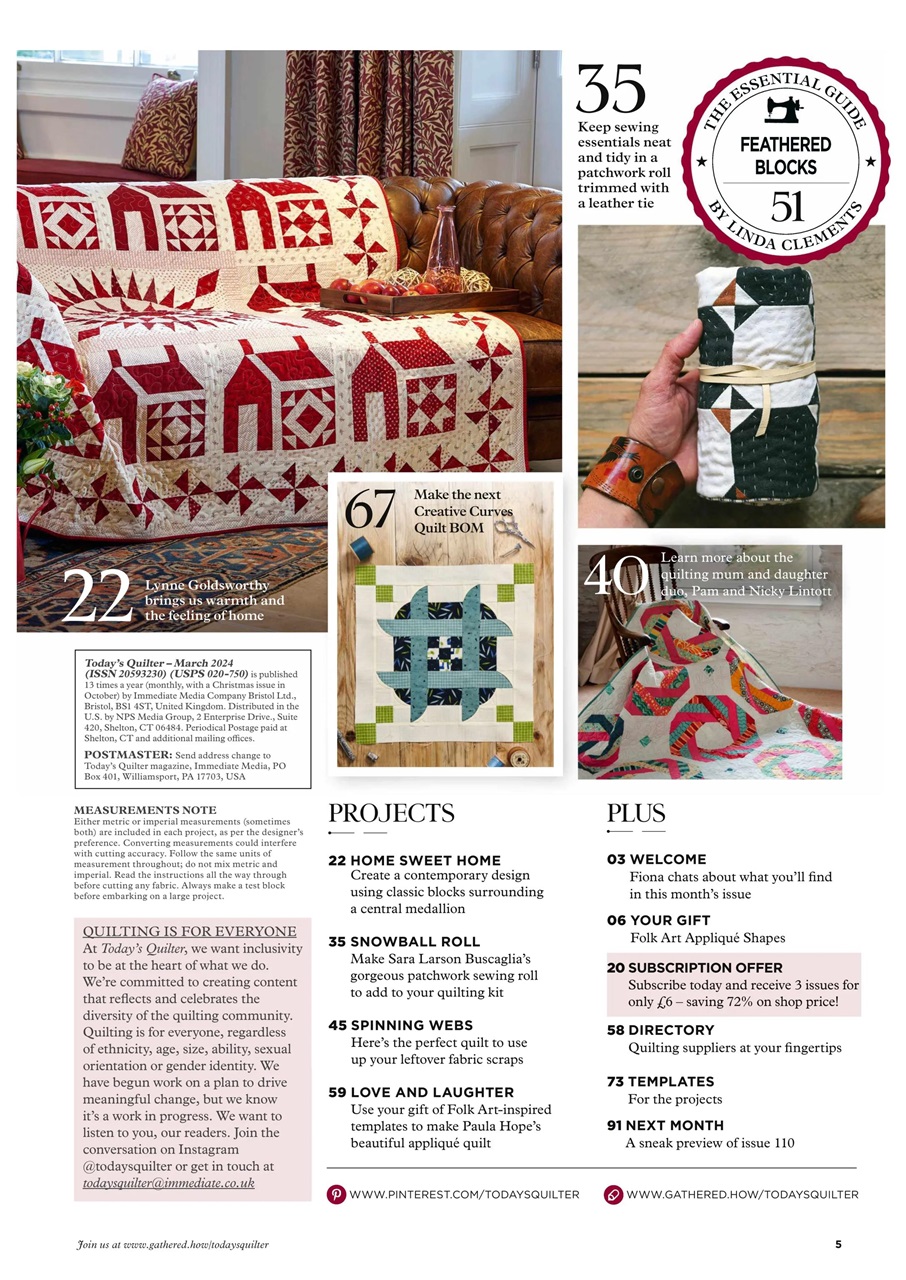 Today’s Quilter Preview Pages