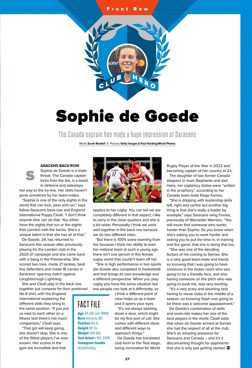 Rugby World Preview Pages