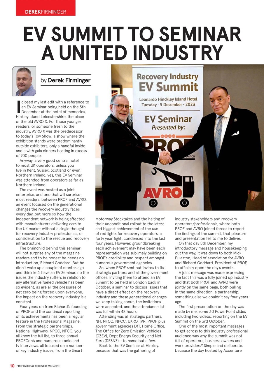 Professional Recovery Magazine Preview Pages