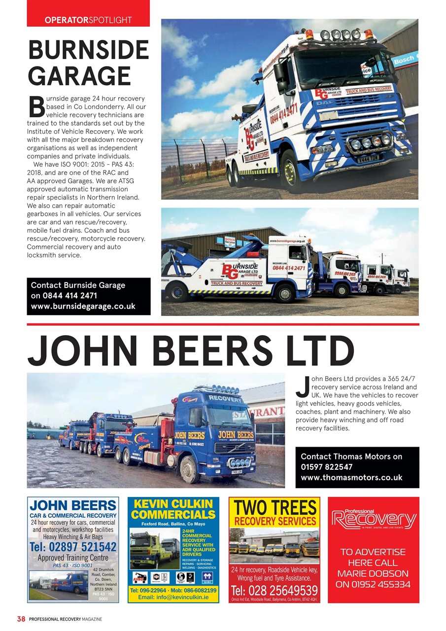 Professional Recovery Magazine Preview Pages