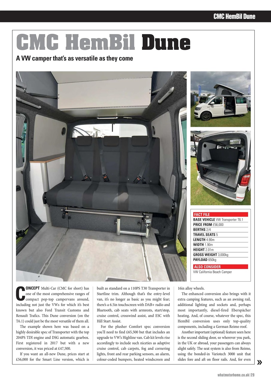 What Motorhome magazine Preview Pages