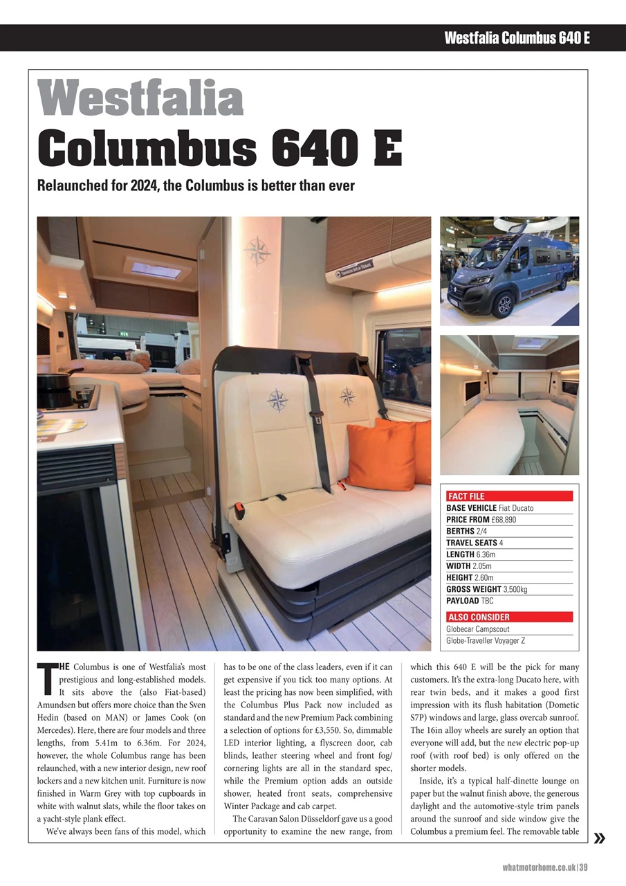 What Motorhome magazine Preview Pages