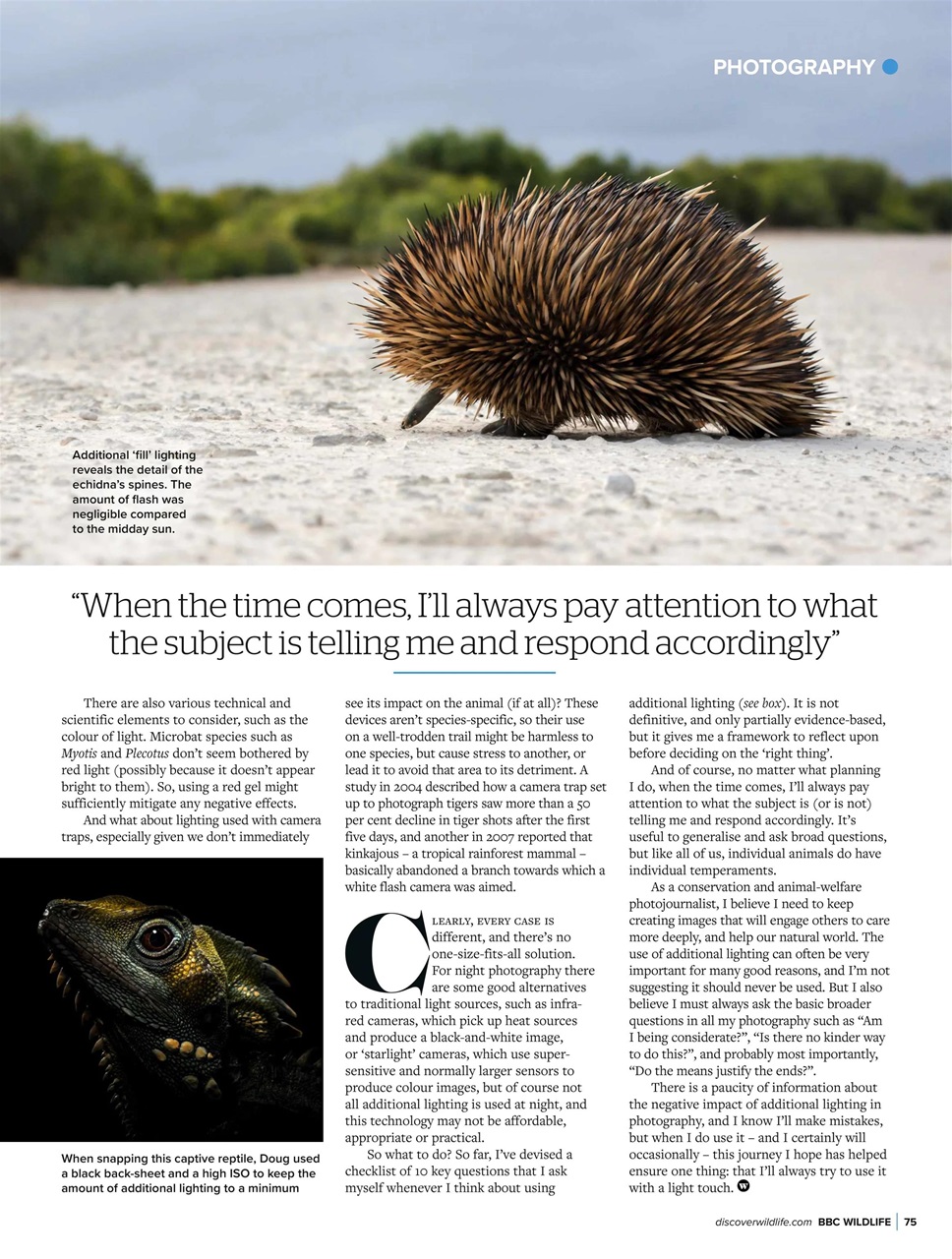 BBC Wildlife Magazine Preview Pages