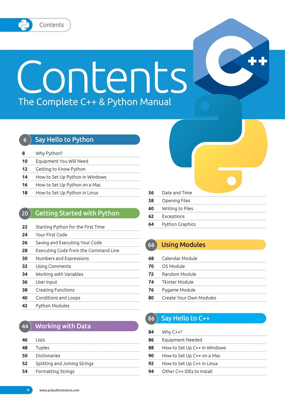 Python & C++ The Complete Manual Preview Pages