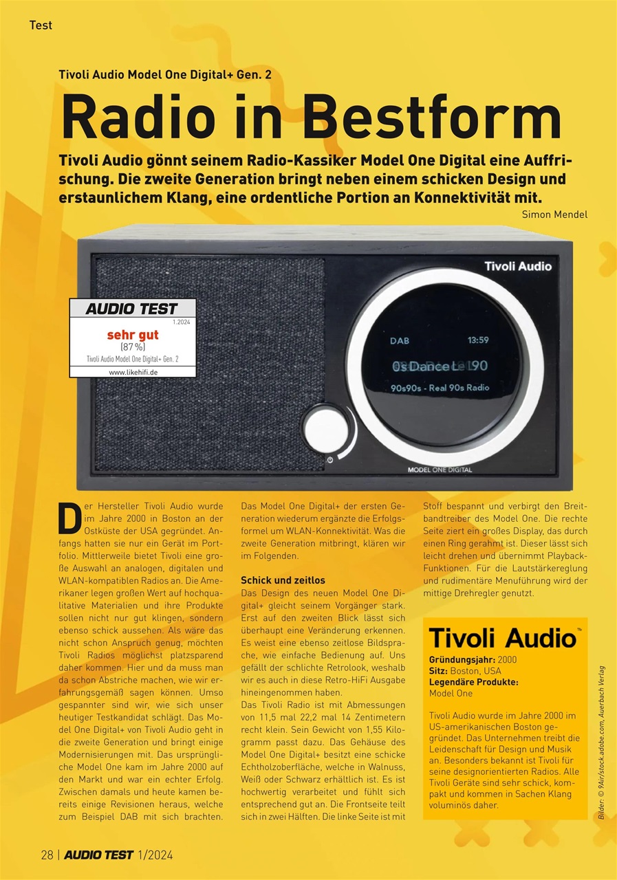 Audio Test Preview Pages