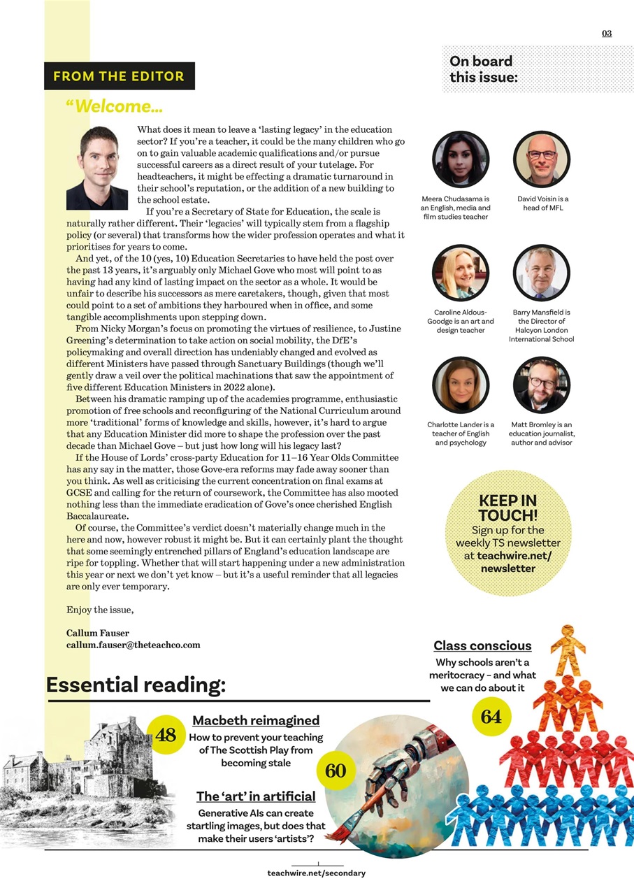 Teach Secondary Preview Pages