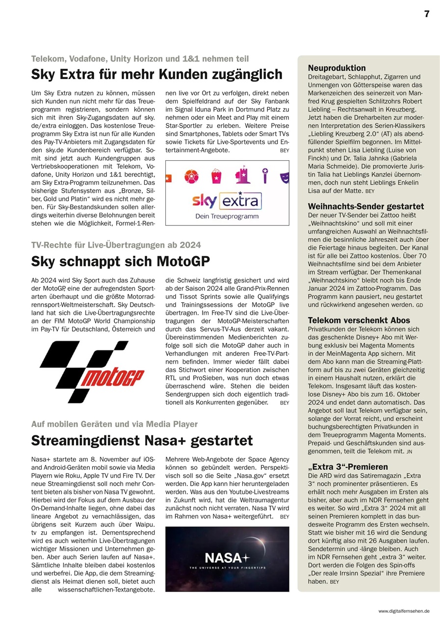 Digital Fernsehen Preview Pages
