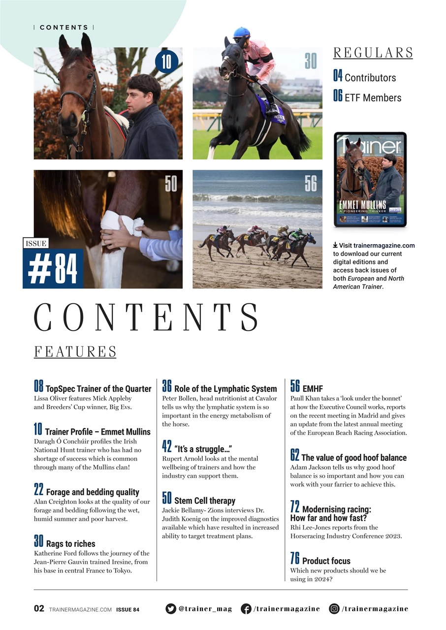 European Trainer Magazine - horse racing Preview Pages