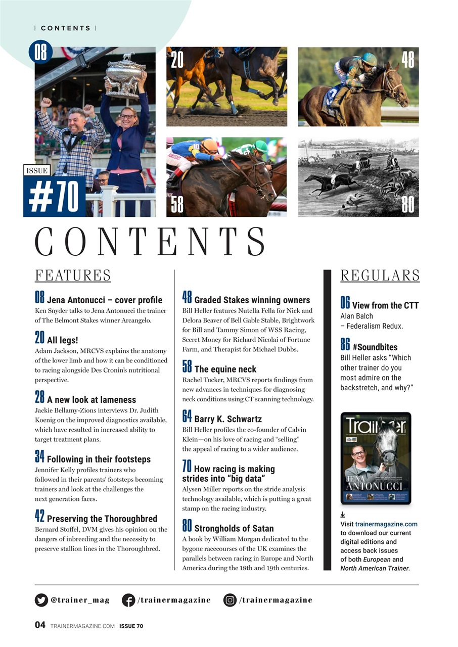 North American Trainer Magazine - horse racing Preview Pages