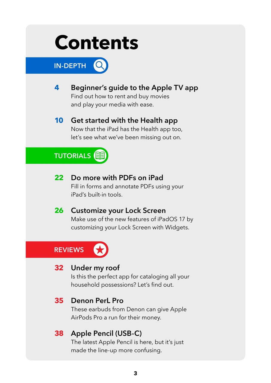 iPad User Preview Pages