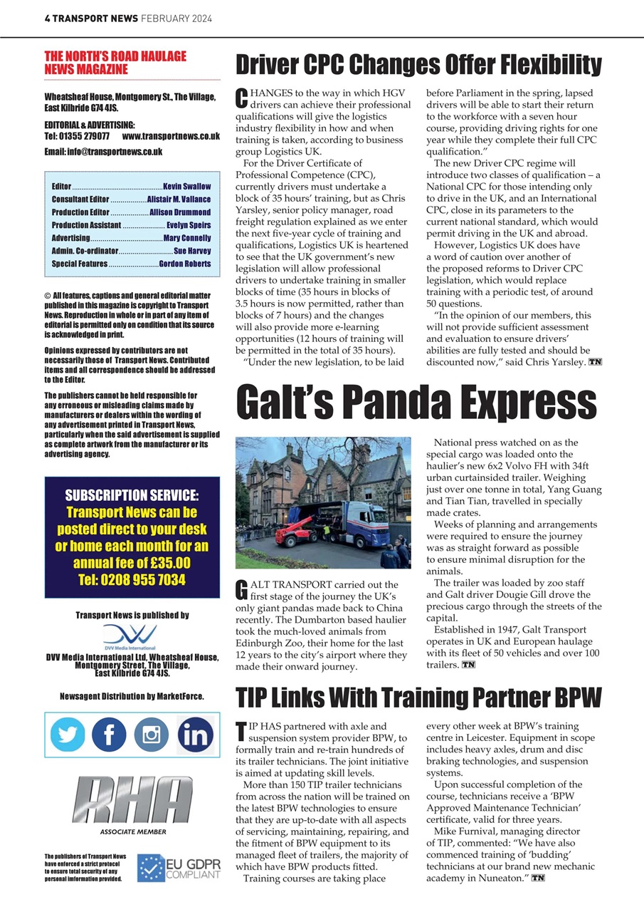 Transport News Preview Pages