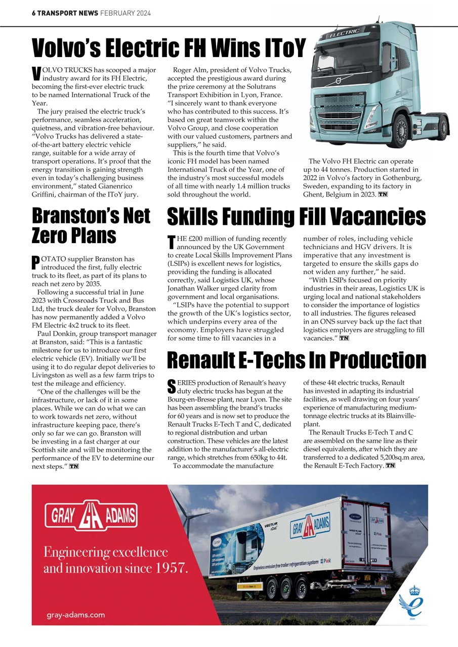 Transport News Preview Pages
