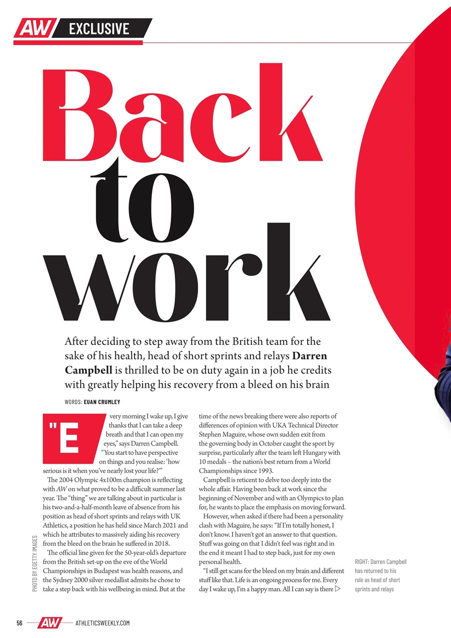 AW – Athletics Weekly Magazine Preview Pages