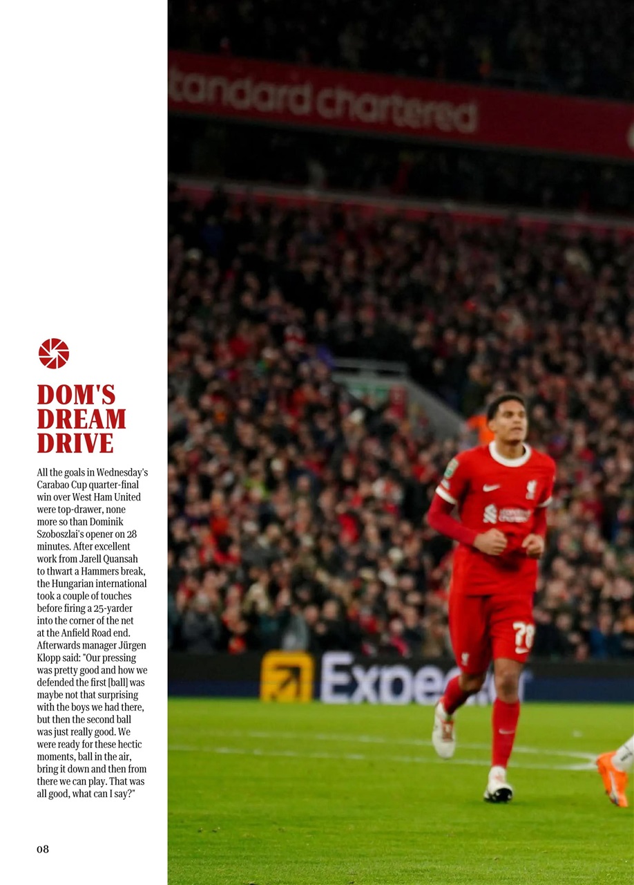Liverpool FC Programmes Preview Pages