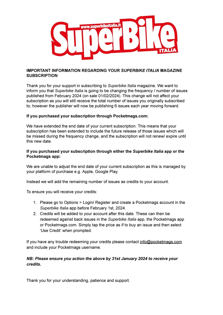 Superbike Italia Preview Pages