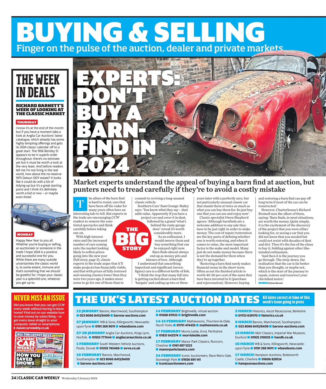 Classic Car Weekly Preview Pages