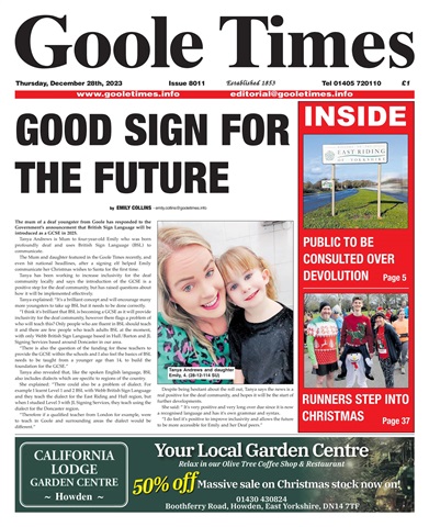 Goole Times issue December 28th 2023