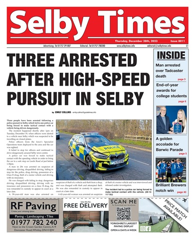 Selby Times issue December 28th 2023
