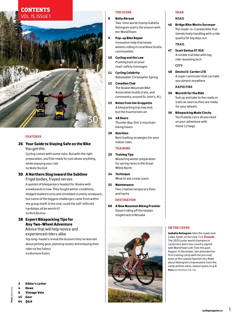 Canadian Cycling Magazine Preview Pages
