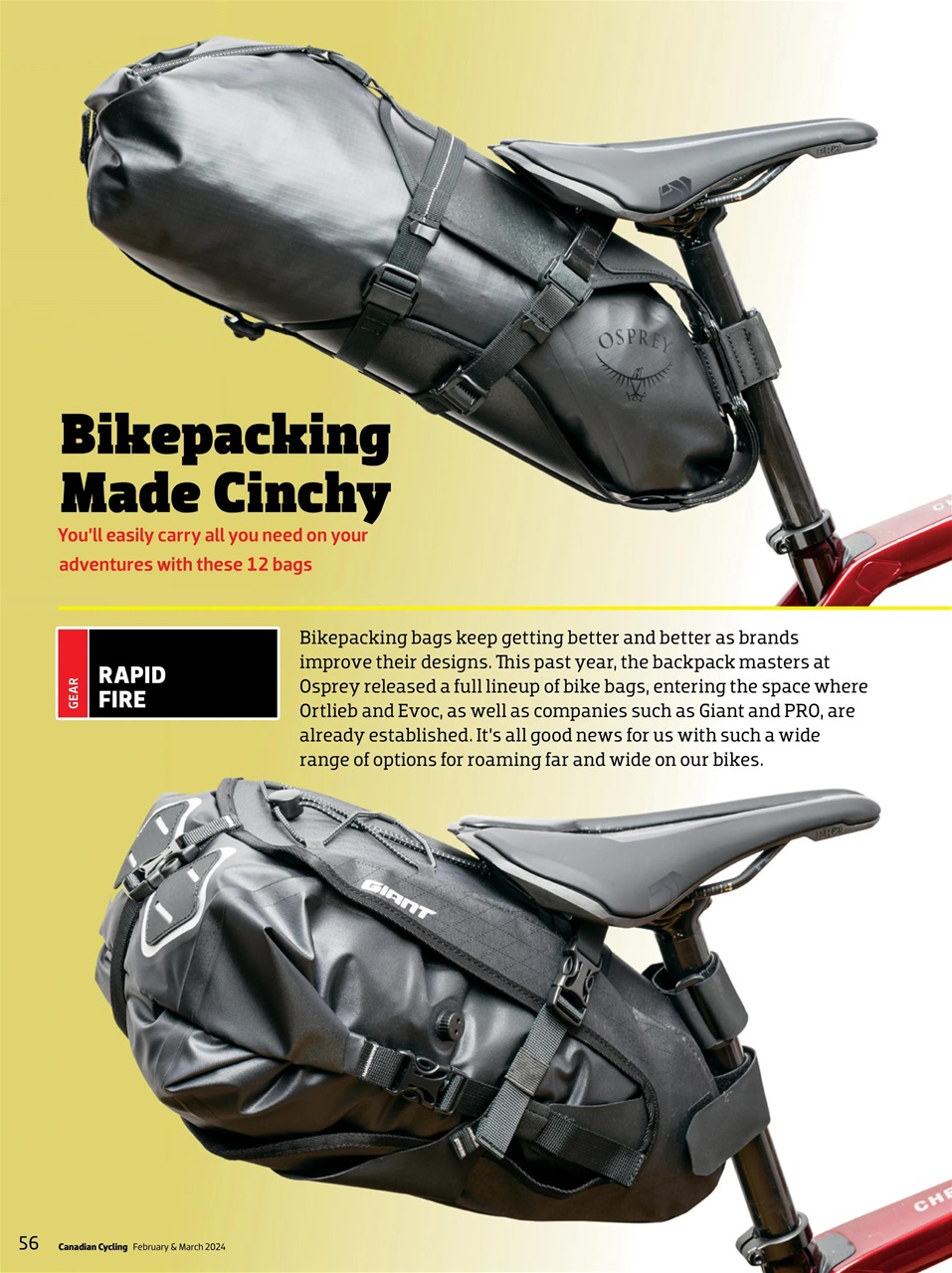 Canadian Cycling Magazine Preview Pages