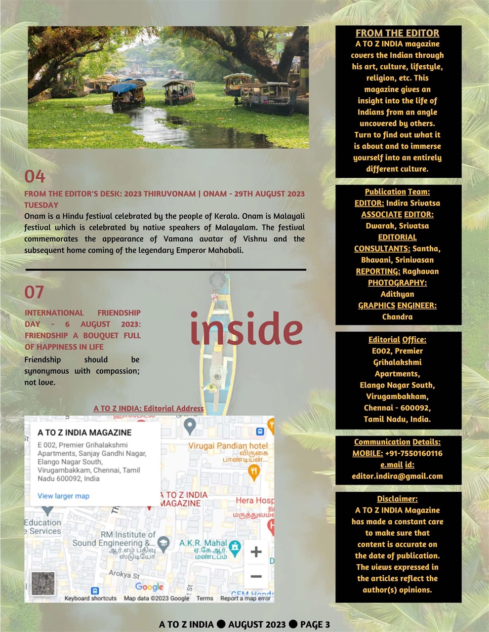 A to Z India Preview Pages