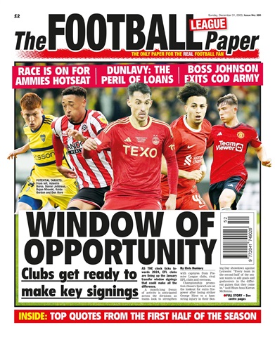 The Football League Paper issue 31 Dec 2023