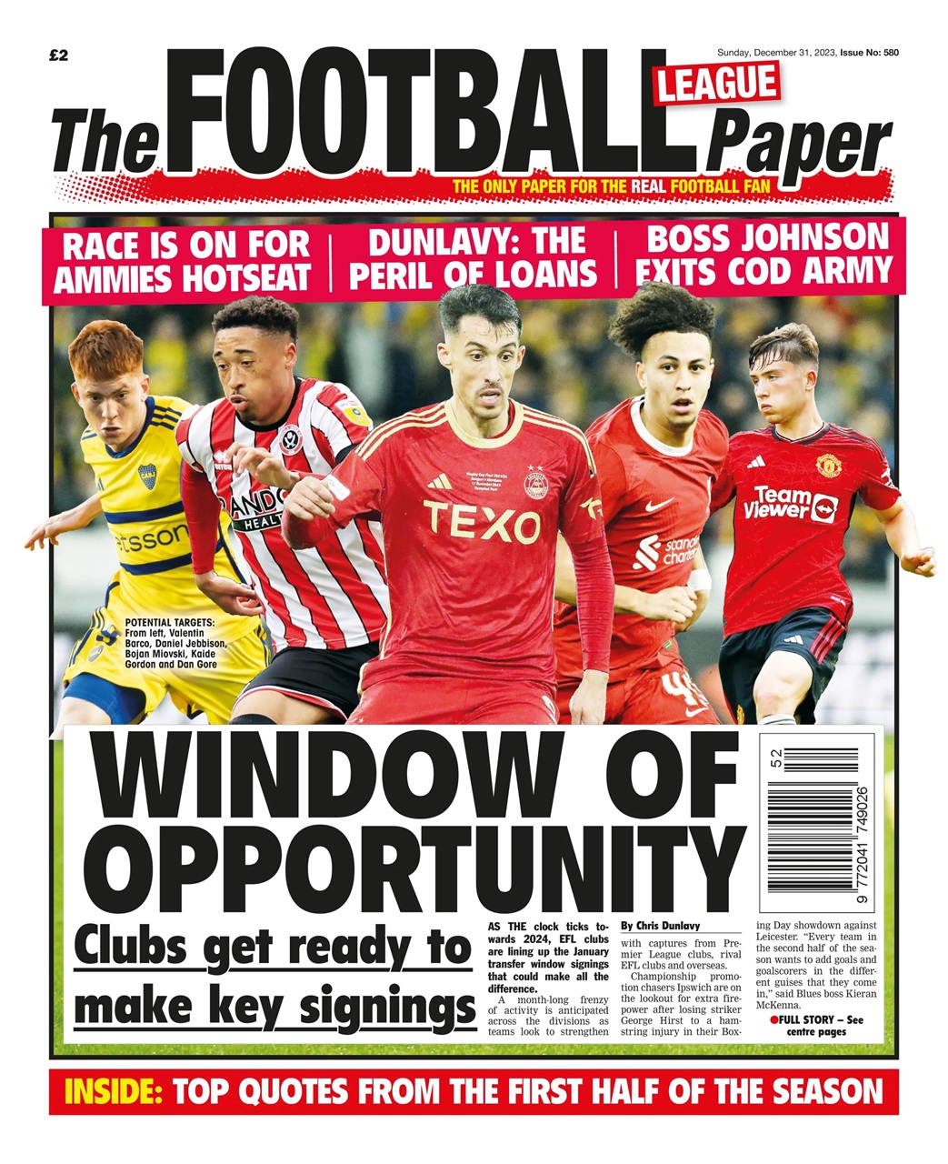 The Football League Paper Preview Pages