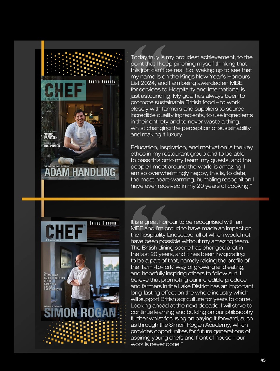 Chef & Restaurant Magazine Preview Pages
