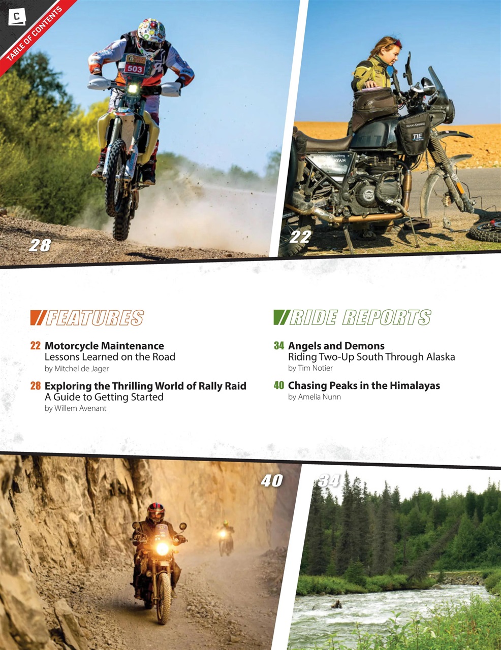 Adventure Motorcycle Preview Pages