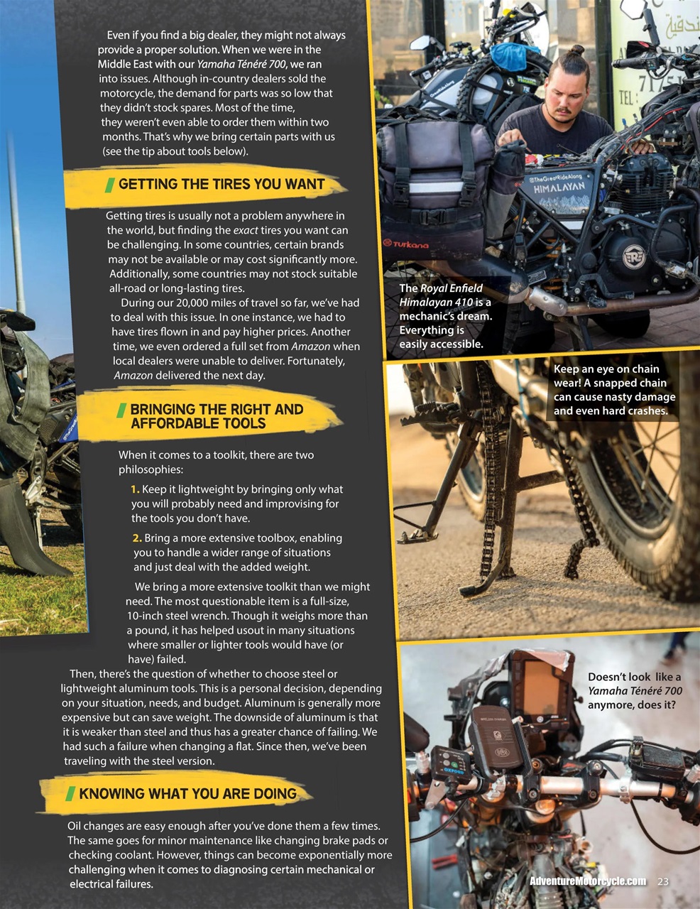Adventure Motorcycle Preview Pages