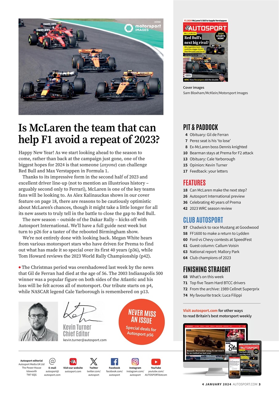 Autosport Preview Pages