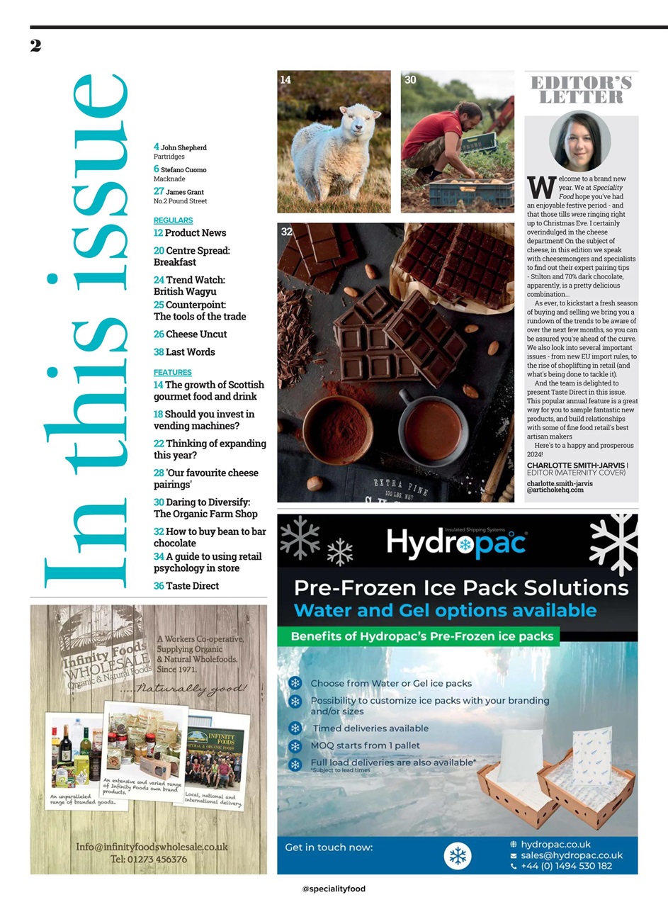 Speciality Food Preview Pages