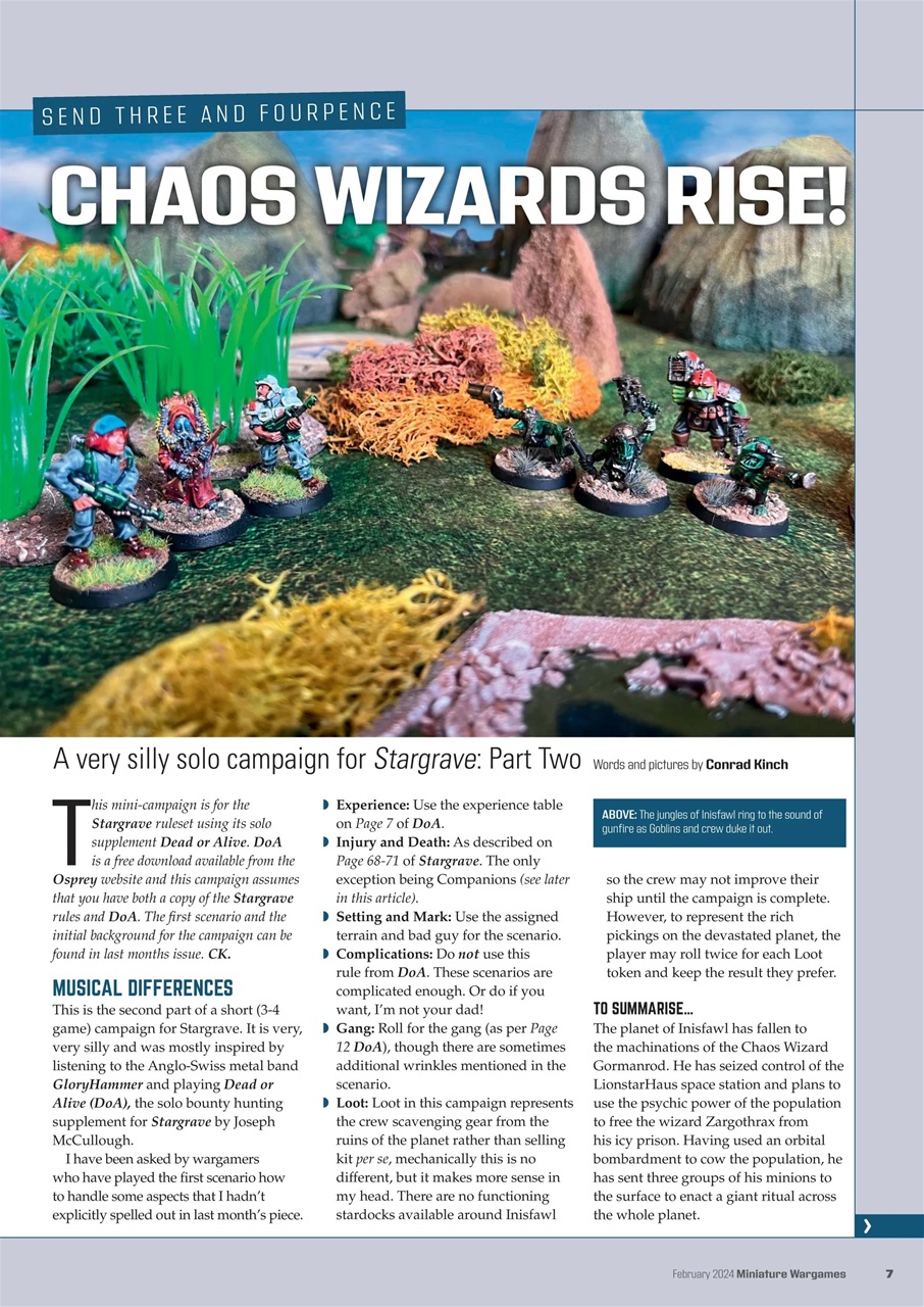 Miniature Wargames Preview Pages