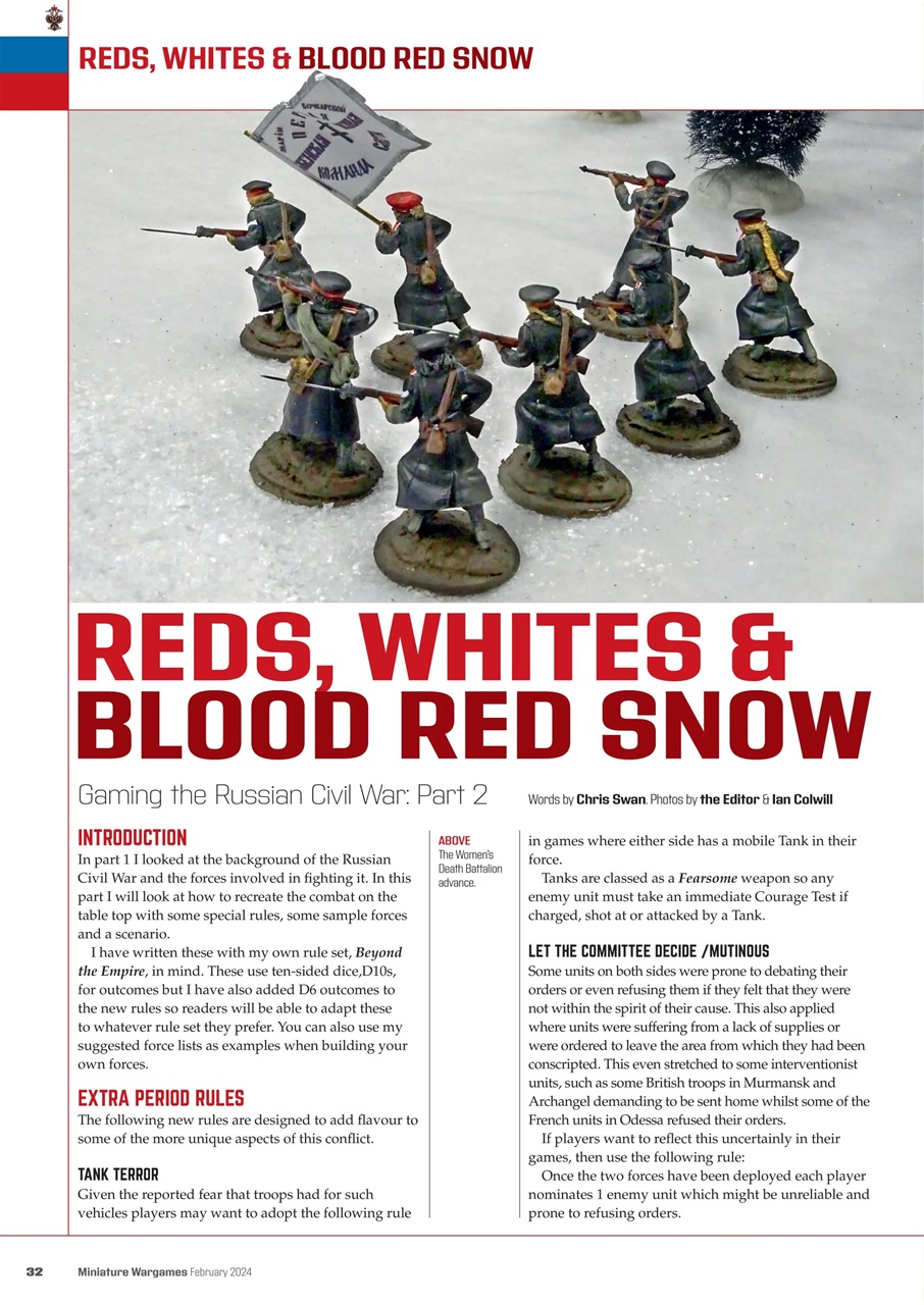 Miniature Wargames Preview Pages