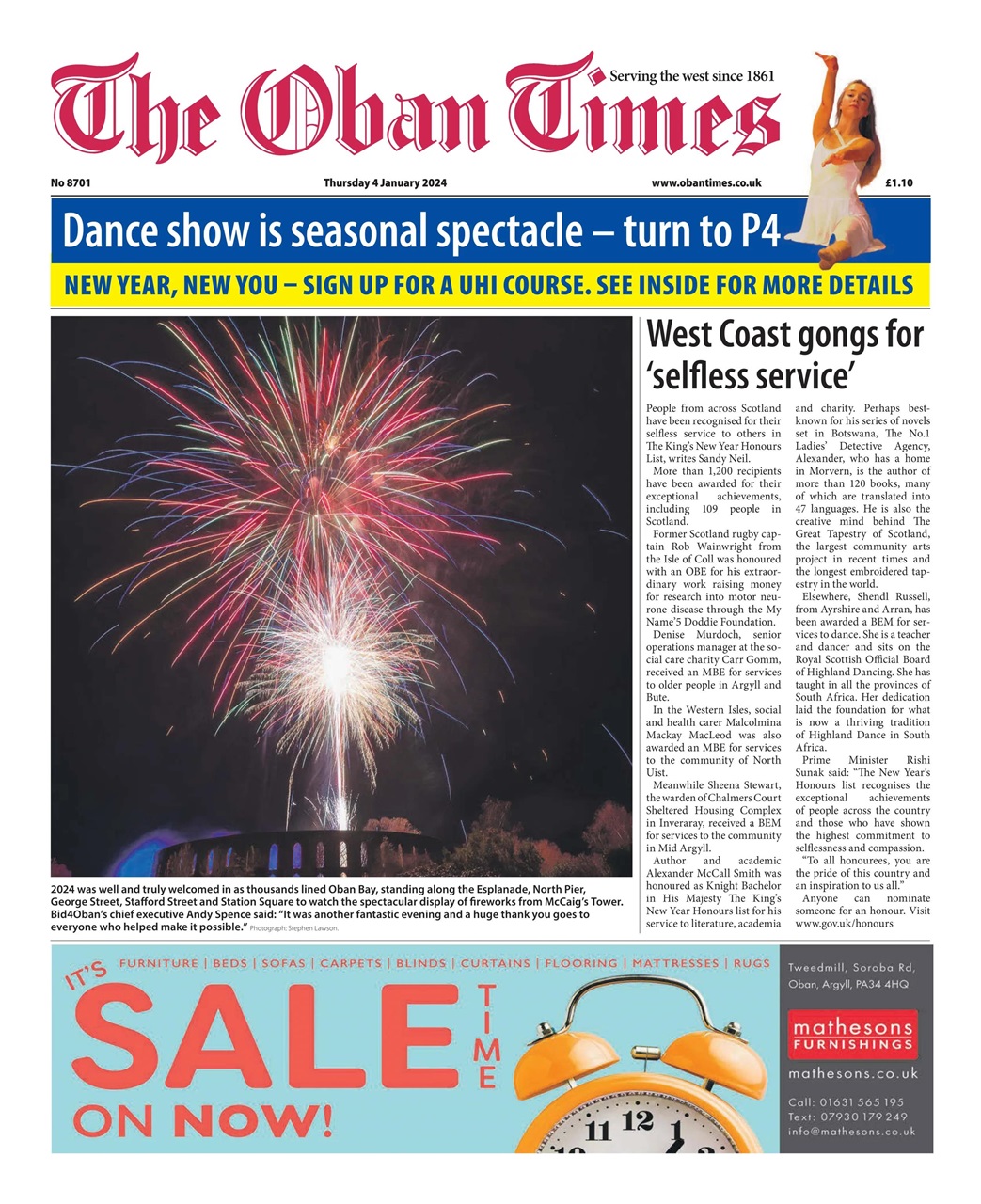 The Oban Times & Lochaber Times Preview Pages