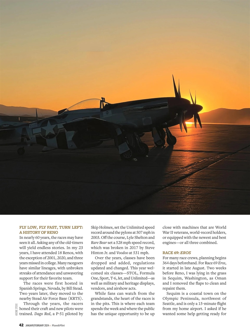 Plane & Pilot Preview Pages
