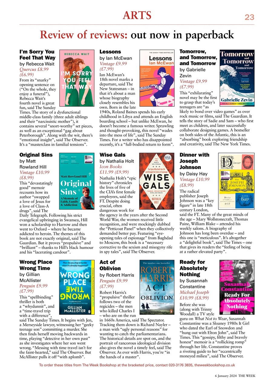 The Week Preview Pages