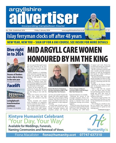 Argyllshire Advertiser issue 05/01/2024
