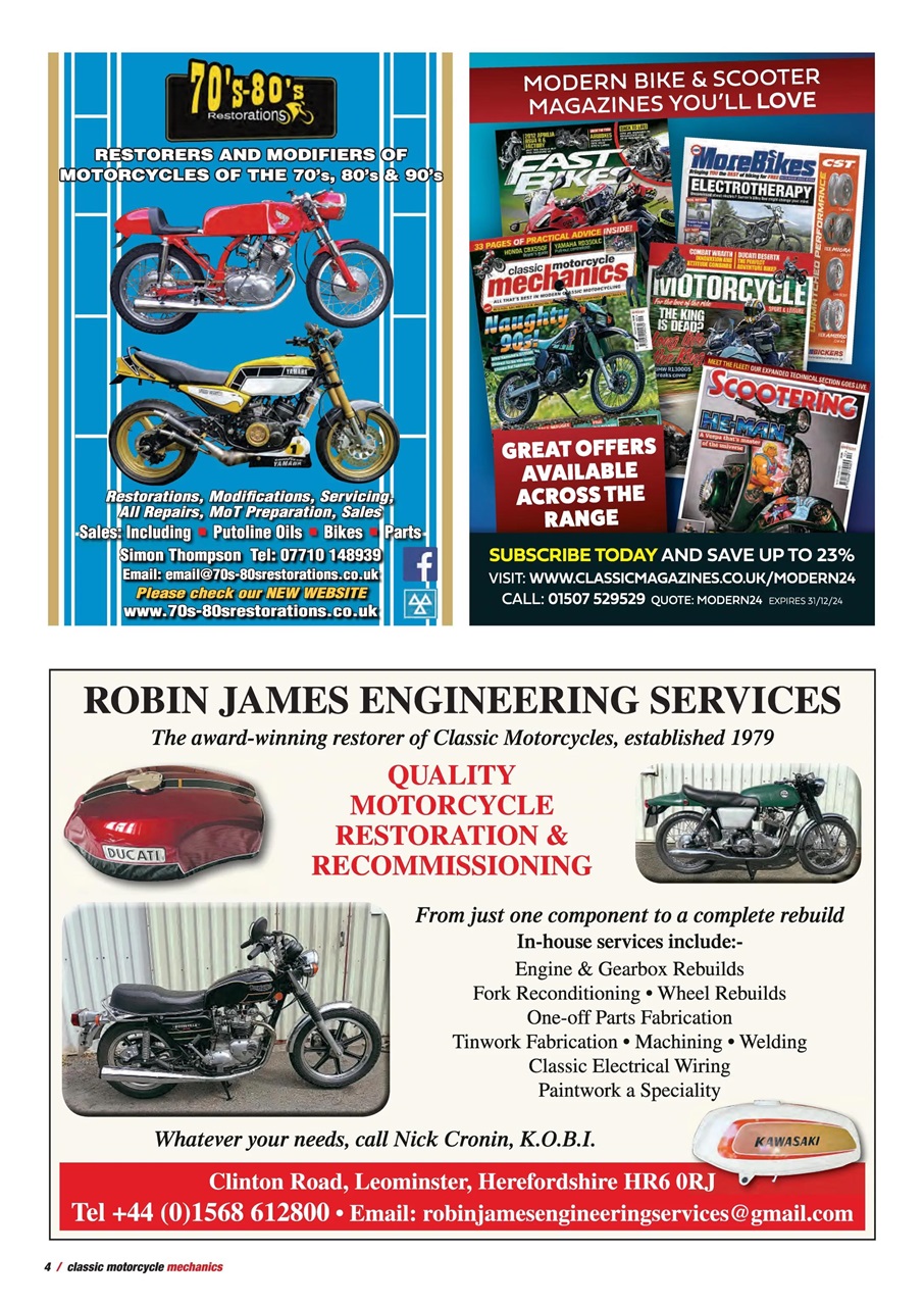 Classic Motorcycle Mechanics Preview Pages