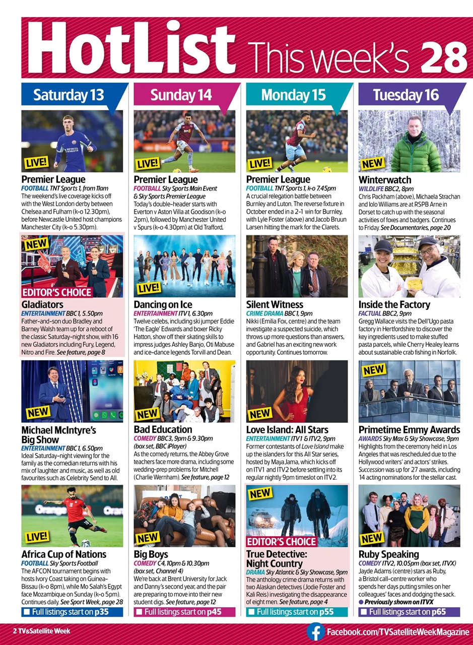 TV & Satellite Week Preview Pages