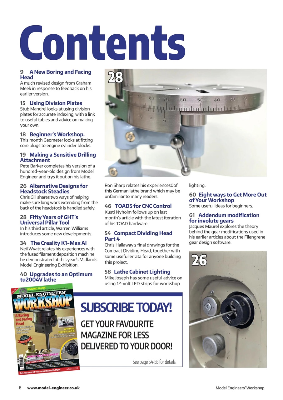 Model Engineer & Workshop Magazine Preview Pages
