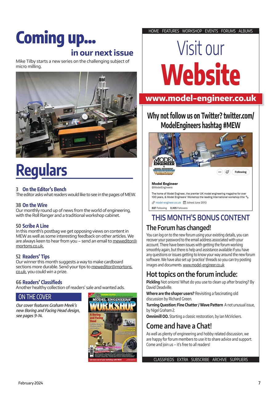 Model Engineer & Workshop Magazine Preview Pages