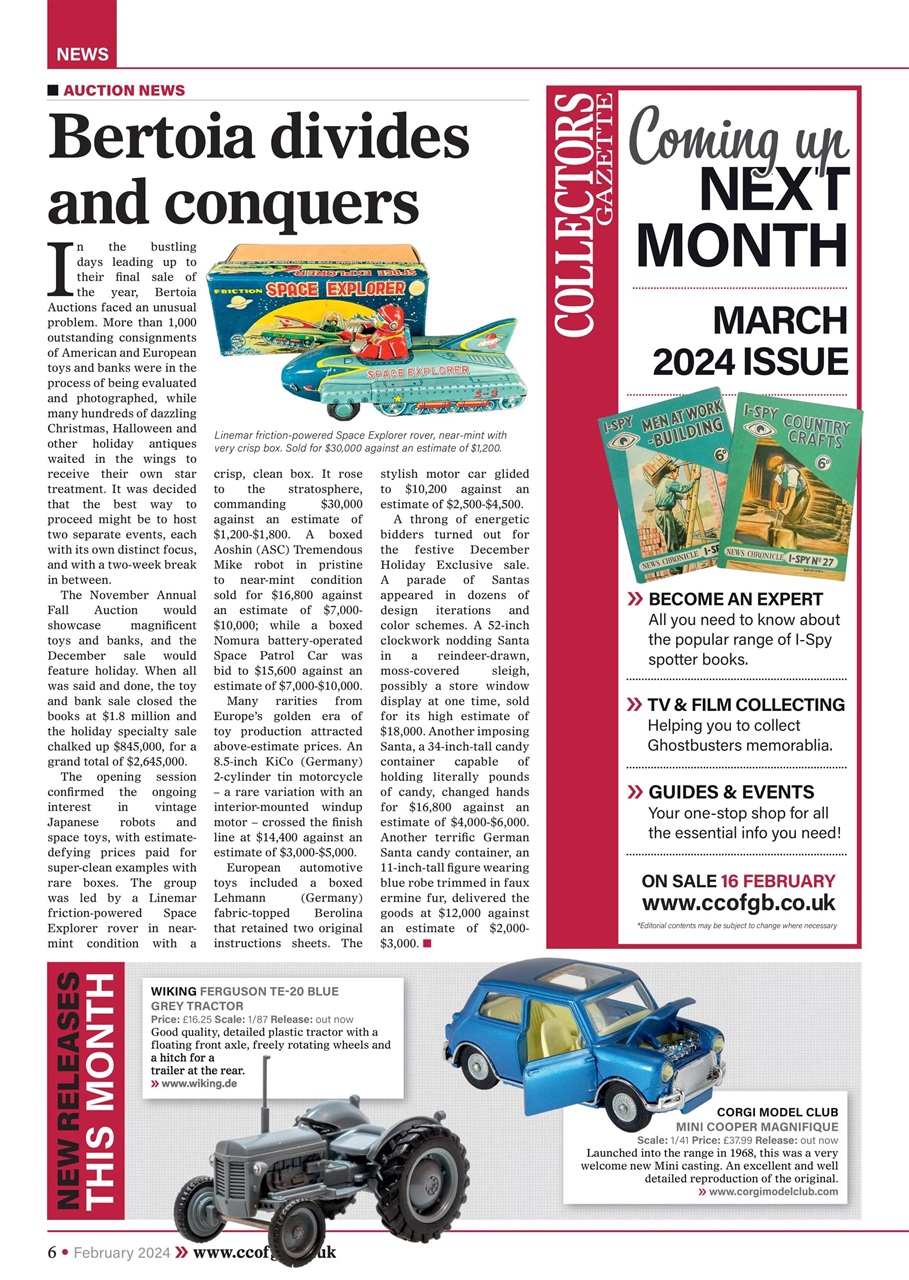 Collectors Gazette Preview Pages