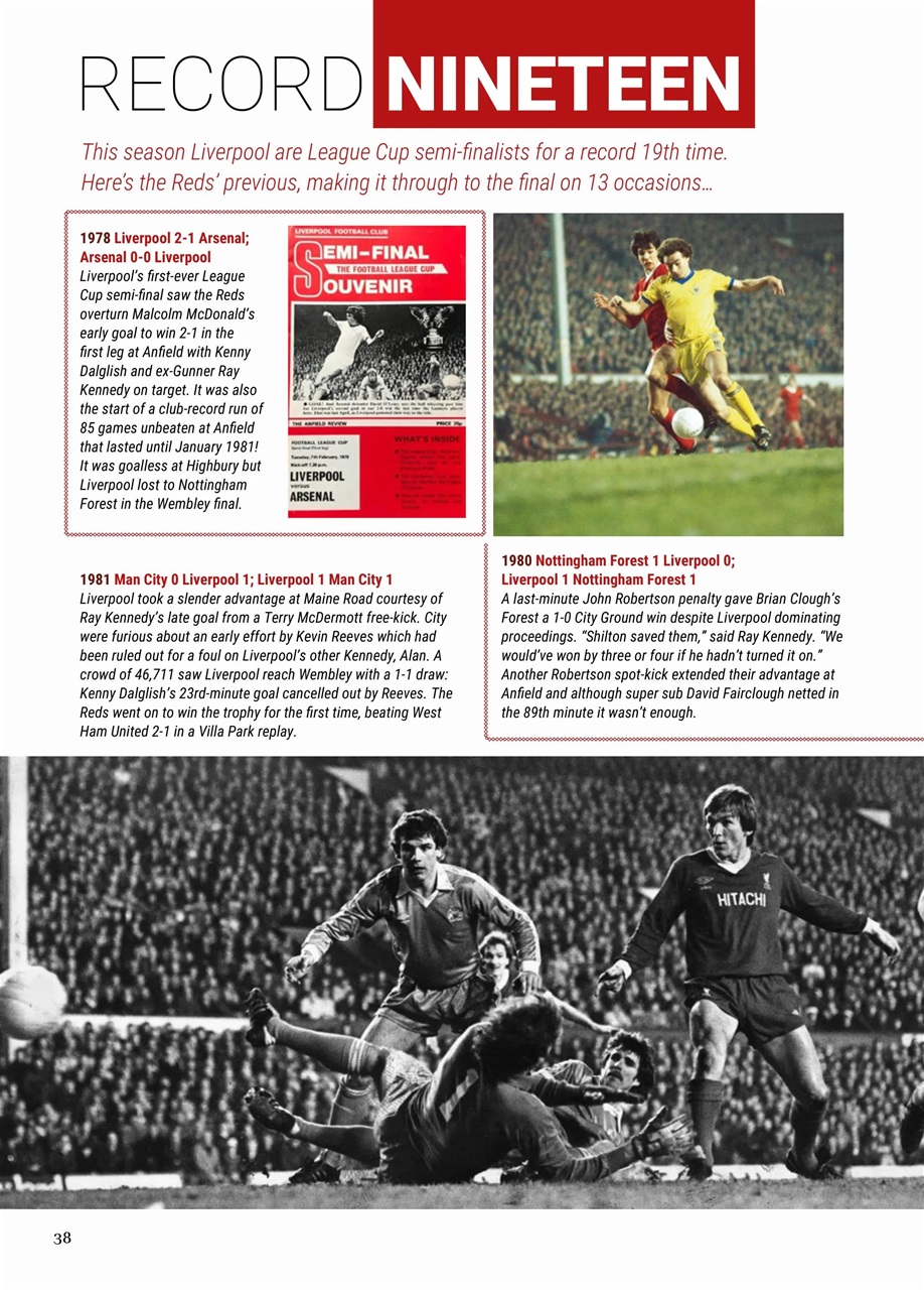 Liverpool FC Programmes Preview Pages