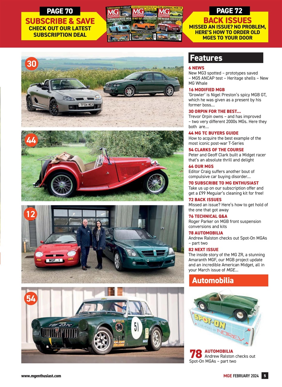 MG Enthusiast Preview Pages