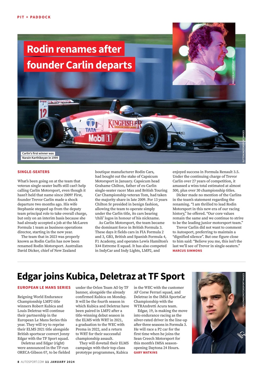 Autosport Preview Pages