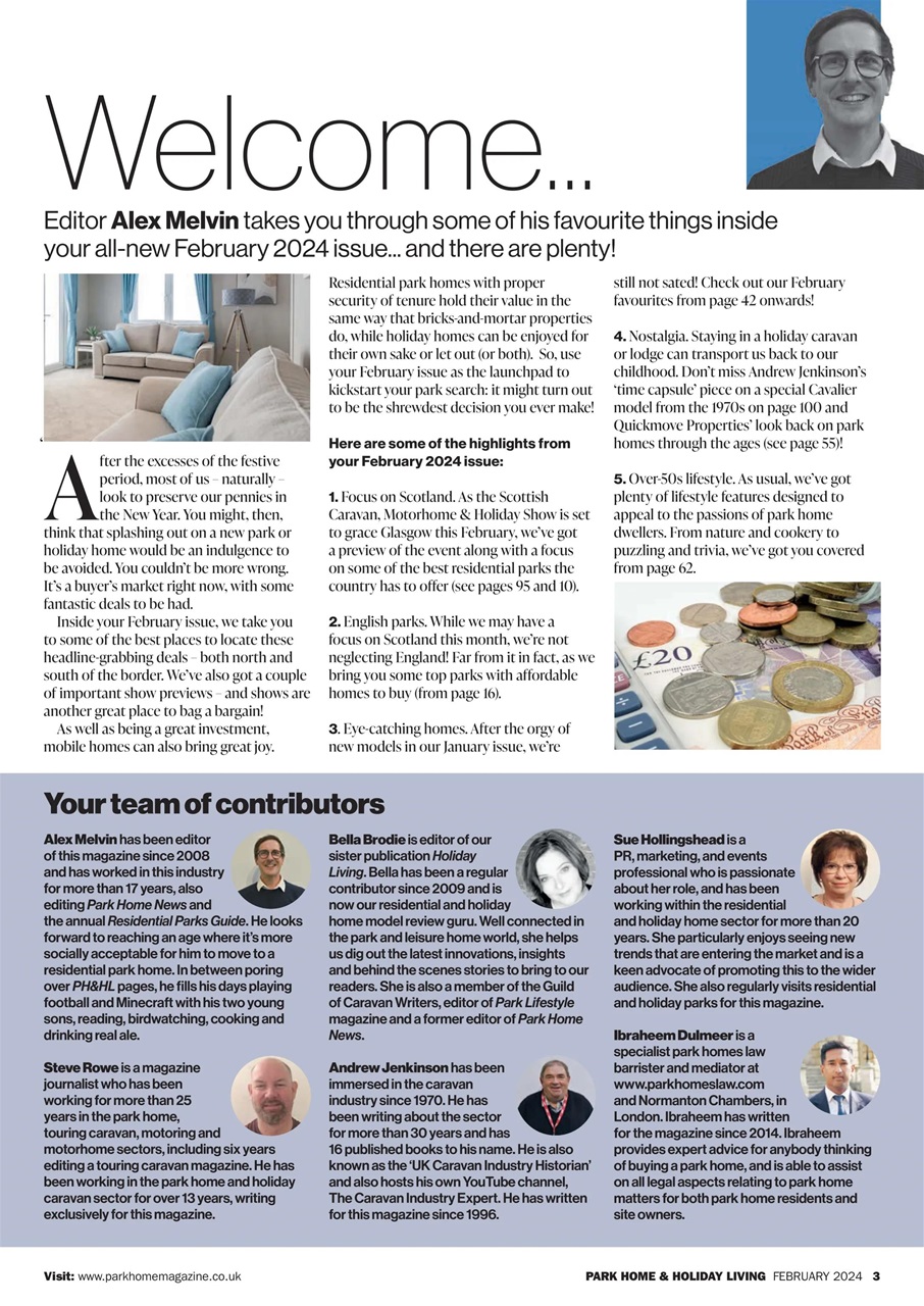 Park Home & Holiday Living Preview Pages
